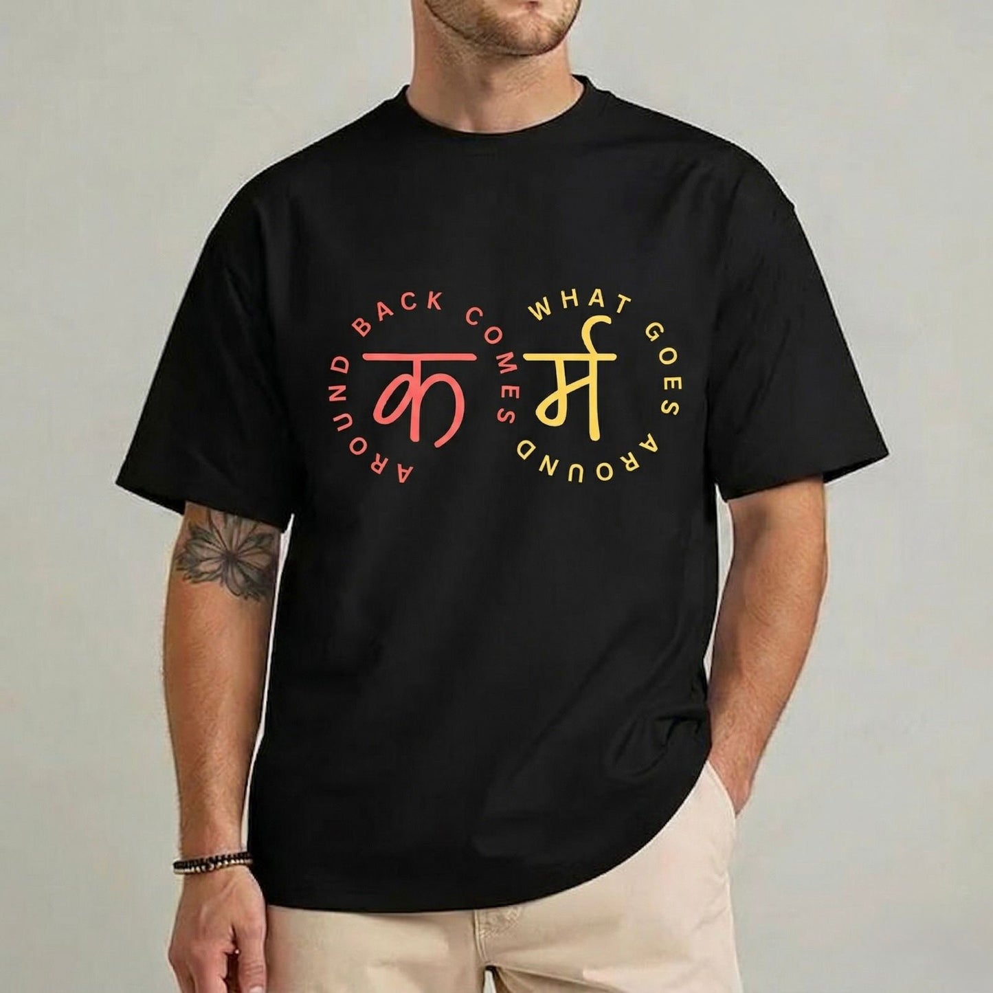Karm - Oversized black unisex t-shirt