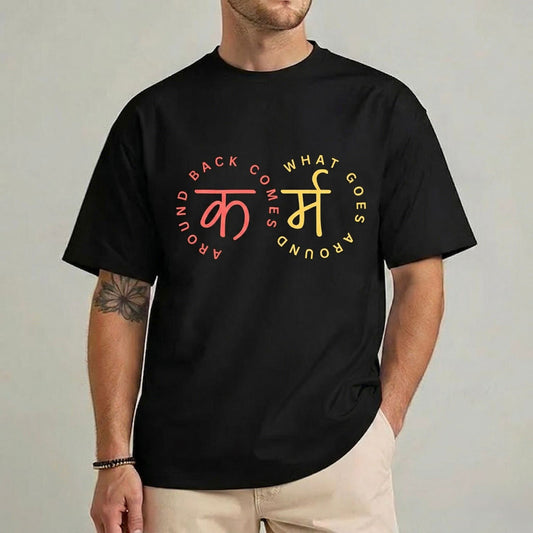 Karm - Oversized black unisex t-shirt